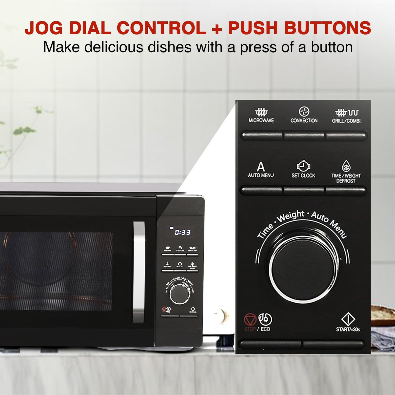 SHARP Kamando-C29 29L Convection & Grill Microwave Oven with Healthy Fry (R-929KN-K/W, Black & White) SHARP Kamando-C29 29L Convection & Grill Microwave Oven with Healthy Fry (R-929KN-K/W, Black & White)_4