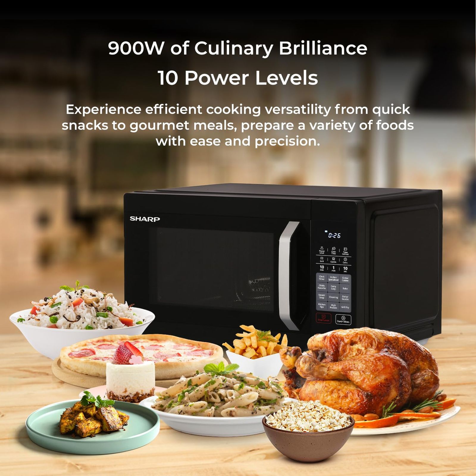 SHARP Kamando-C27 27L Convection Microwave Oven with Healthy Fry (R-827KN-K, Black) SHARP Kamando-C27 27L Convection Microwave Oven with Healthy Fry (R-827KN-K, Black)_7
