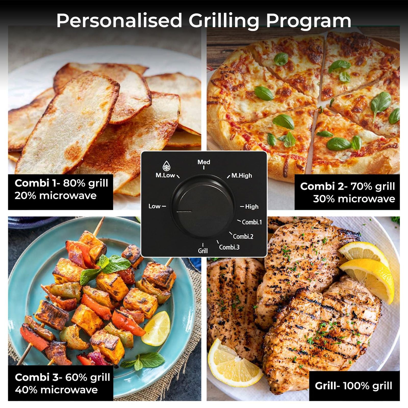 SHARP Hikari-G25 25L Grill Microwave Oven with Quick Start (R-625KN-K/W, Black & White)_10