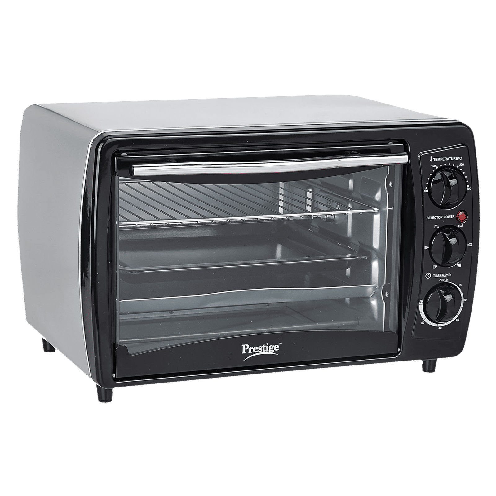Prestige POTG 19 PCR 19L Oven Toaster Grill with Rotisserie Function (41457, Black)_1