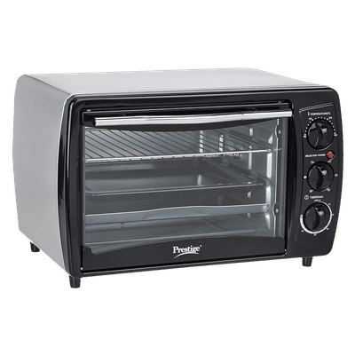 Prestige POTG 19 PCR 19L Oven Toaster Grill with Rotisserie Function (41457, Black)
