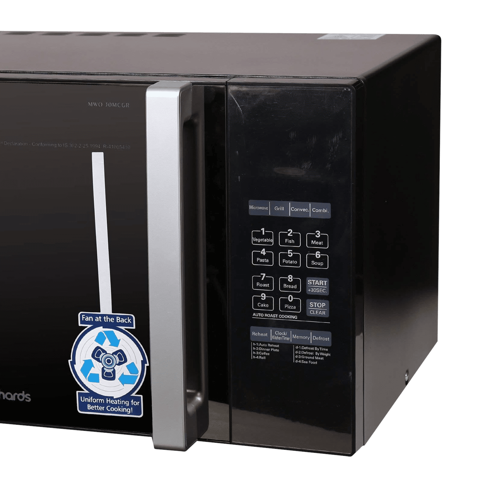 morphy richards 30MCGR Deluxe 30L Convection Microwave Oven with Motorised Rotisserie(Black)_4