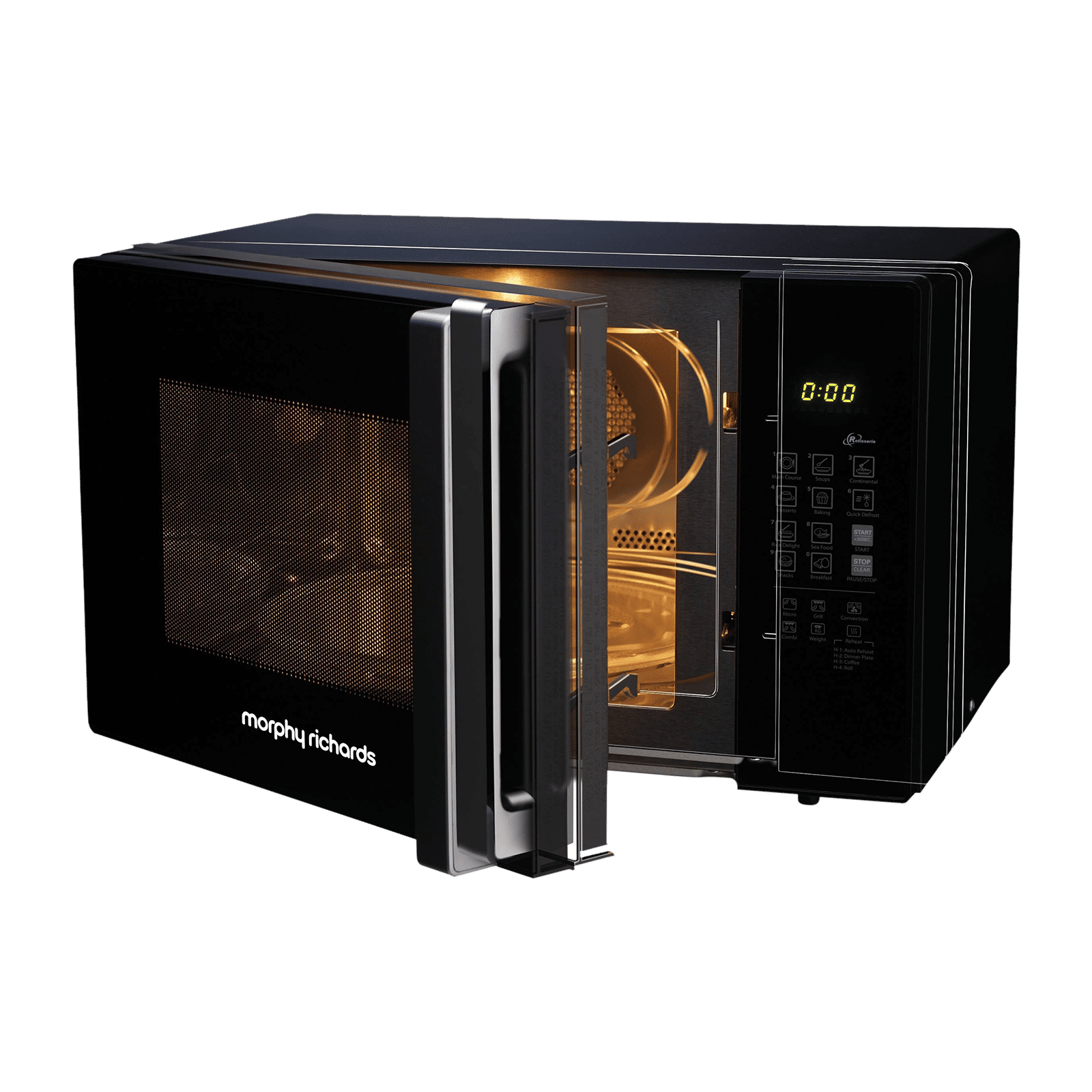 morphy richards 30MCGR Deluxe 30L Convection Microwave Oven with Motorised Rotisserie(Black)_5