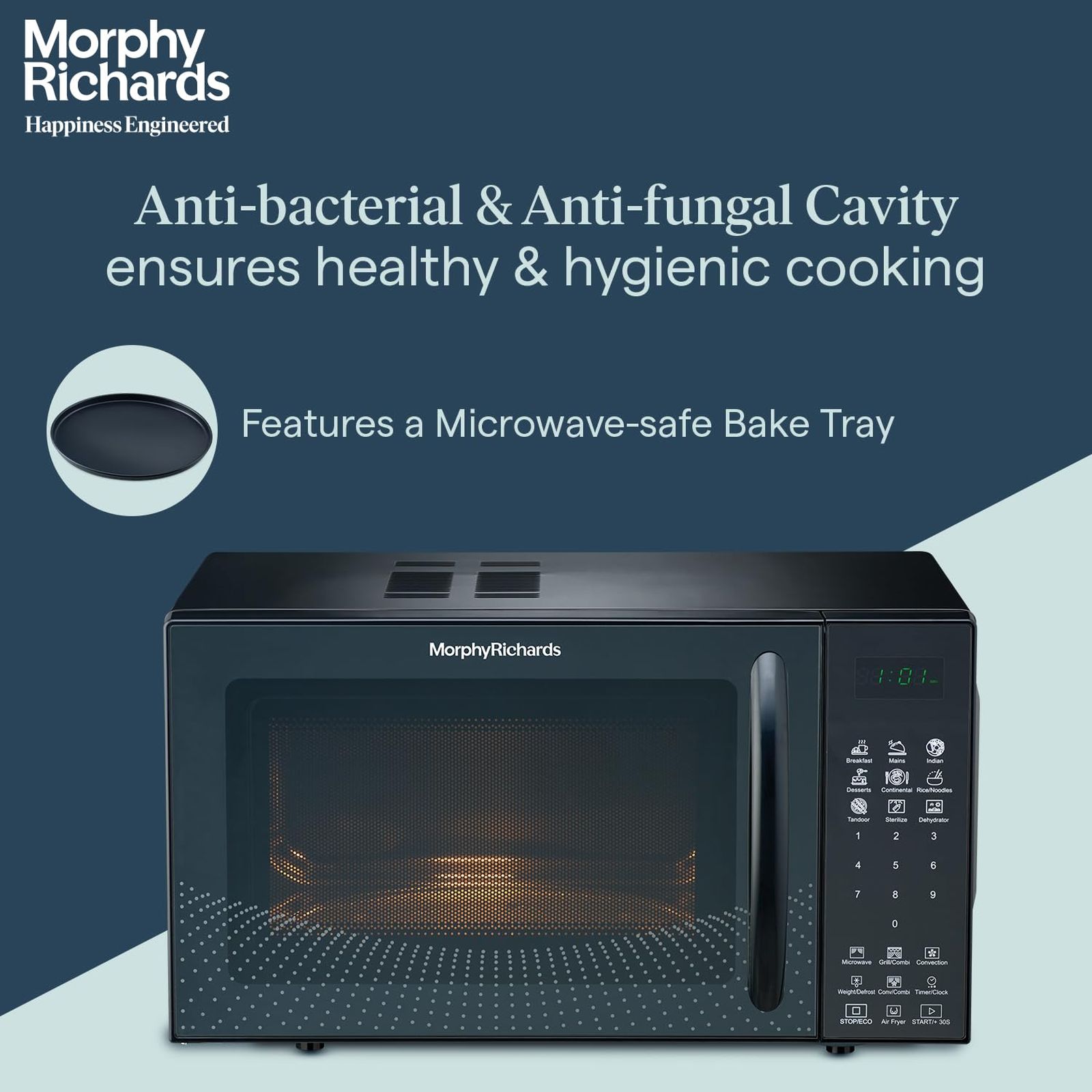 morphy richards Air 23CGAD 23L Convection Microwave Oven with In-Built Air Fryer(Black) morphy richards Air 23CGAD 23L Convection Microwave Oven with In-Built Air Fryer(Black)_8