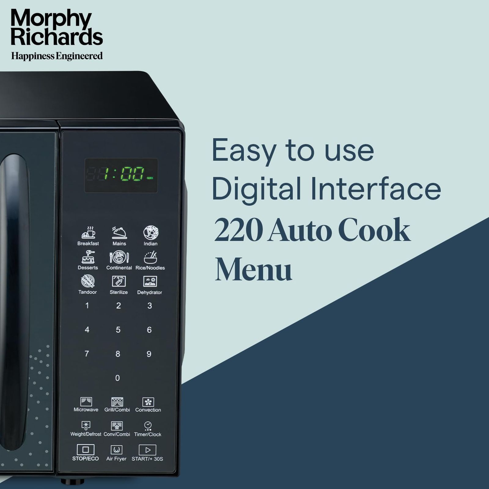 morphy richards Air 23CGAD 23L Convection Microwave Oven with In-Built Air Fryer(Black) morphy richards Air 23CGAD 23L Convection Microwave Oven with In-Built Air Fryer(Black)_5
