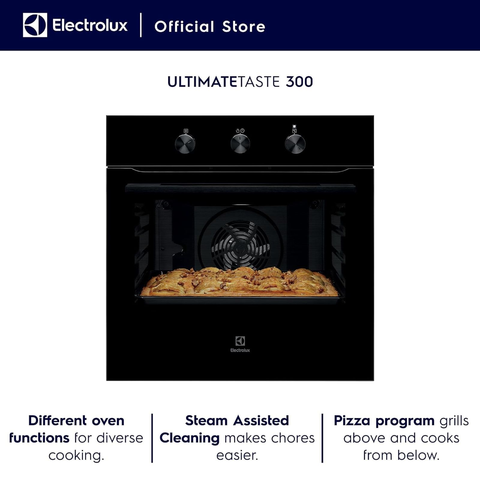 Electrolux Ultimate Taste 300 68L 60cm Built-in Microwave with Pizza Program Technology (KOHLH00KA, Black)_5