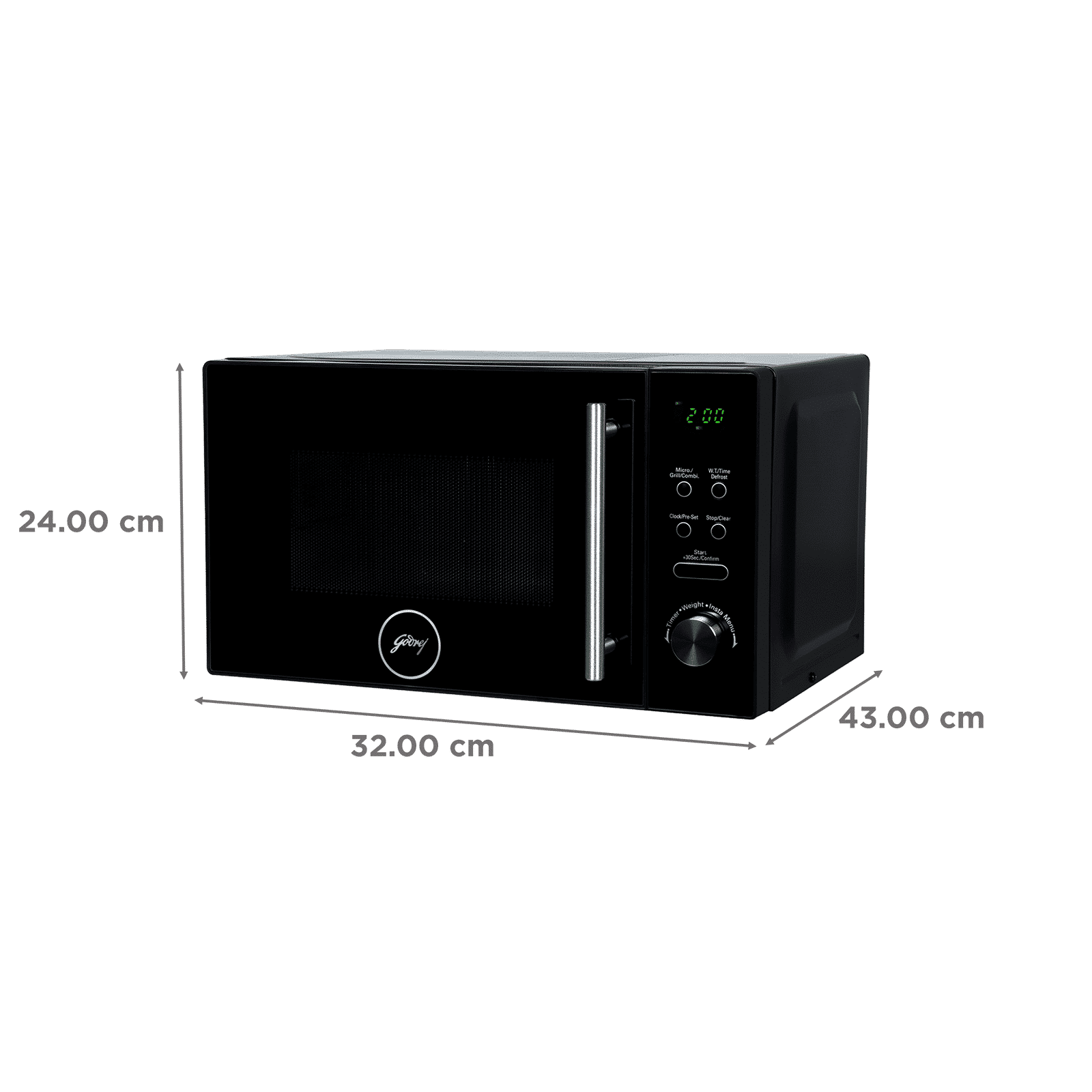 Godrej GMX 20 GA9 PLM 20L Grill Microwave with 111 Autocook Menu (52141502SD00019, Black)_2