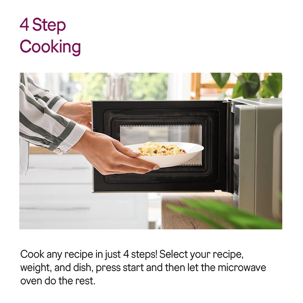 Godrej 19L Convection Microwave Oven with 4 Step Cooking (GMX 519 CP1 PZ , White Rose) Godrej 19L Convection Microwave Oven with 4 Step Cooking (GMX 519 CP1 PZ , White Rose)_18