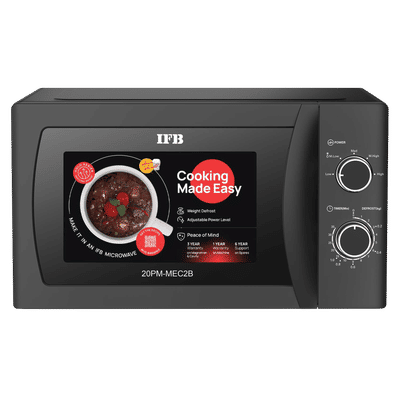IFB 20L Solo Microwave Oven with Timer Option (20PM-MEC2B, Black)