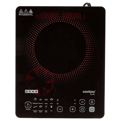 Usha CookJoy CJ2000WTC 2000W Induction Cooktop with 8 Preset Menus