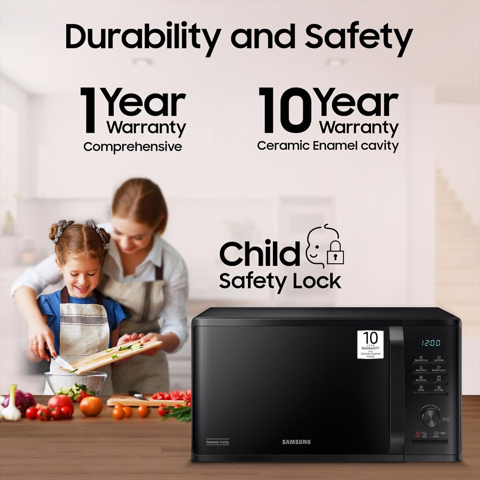 SAMSUNG 23L Grill Microwave with Browning Plus Function (MG23A3515AK/TL, Black) SAMSUNG 23L Grill Microwave with Browning Plus Function (MG23A3515AK/TL, Black)_16