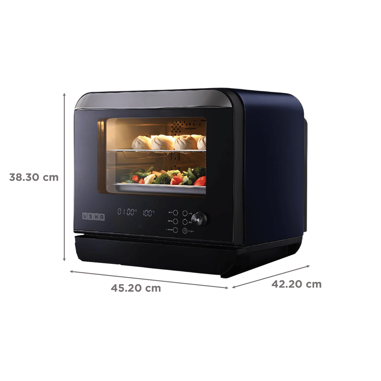 USHA iChef 18L Steam Oven with Turbo Air Circulation (4055ICHEFSO18L08N, Blue) USHA iChef 18L Steam Oven with Turbo Air Circulation (4055ICHEFSO18L08N, Blue)_2