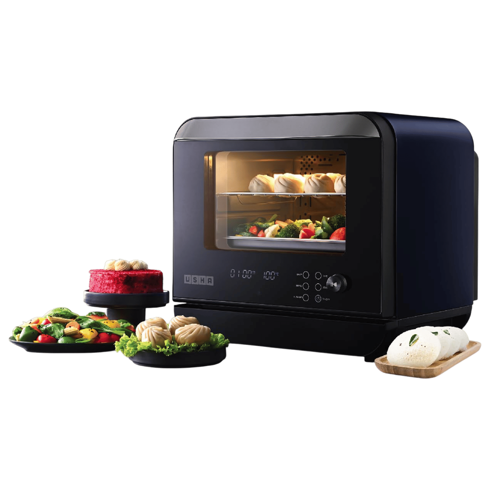 USHA iChef 18L Steam Oven with Turbo Air Circulation (4055ICHEFSO18L08N, Blue) USHA iChef 18L Steam Oven with Turbo Air Circulation (4055ICHEFSO18L08N, Blue)_1