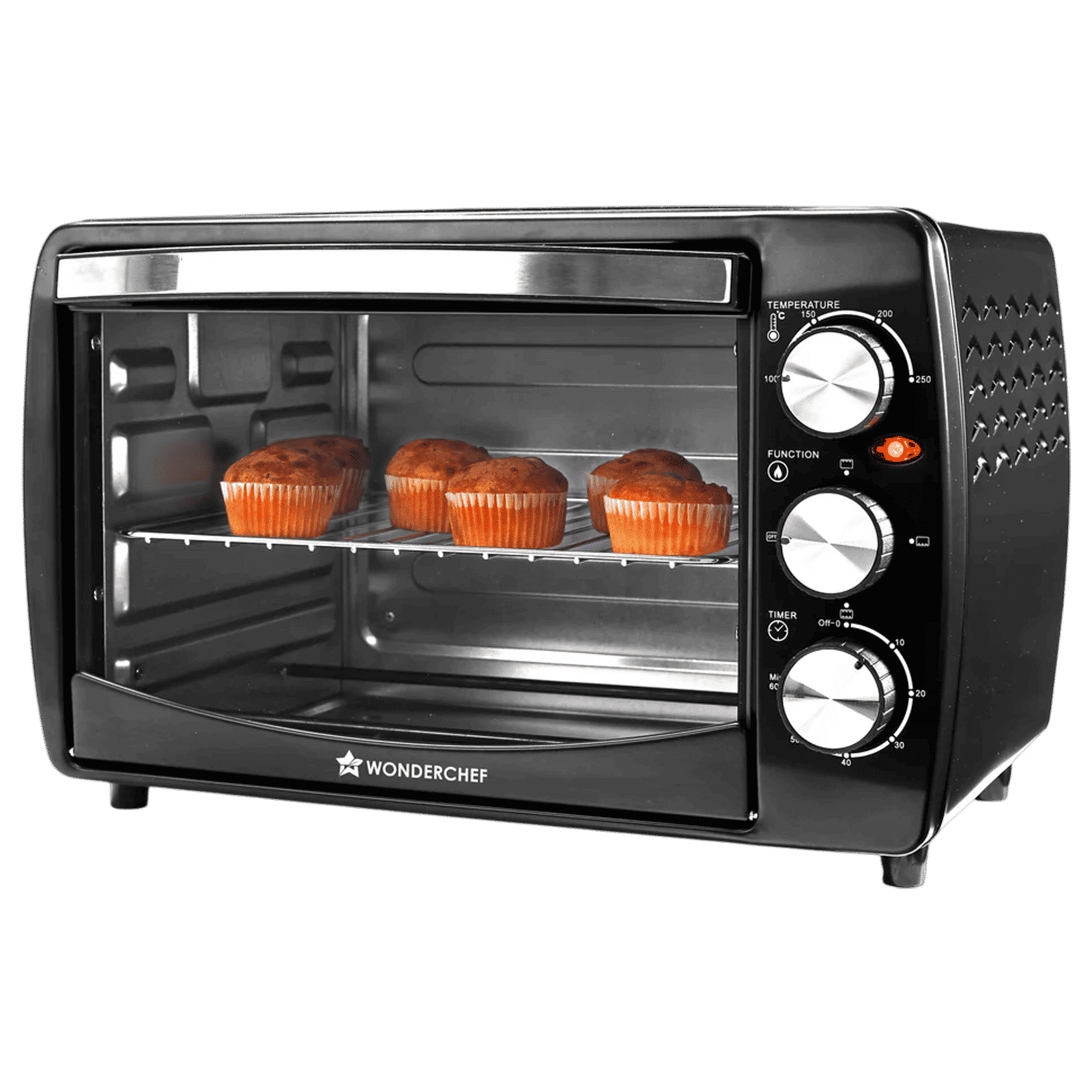 WONDERCHEF 19L Oven Toaster Grill with Customised Time & Temperature Control (63155033, Black) WONDERCHEF 19L Oven Toaster Grill with Customised Time & Temperature Control (63155033, Black)_1
