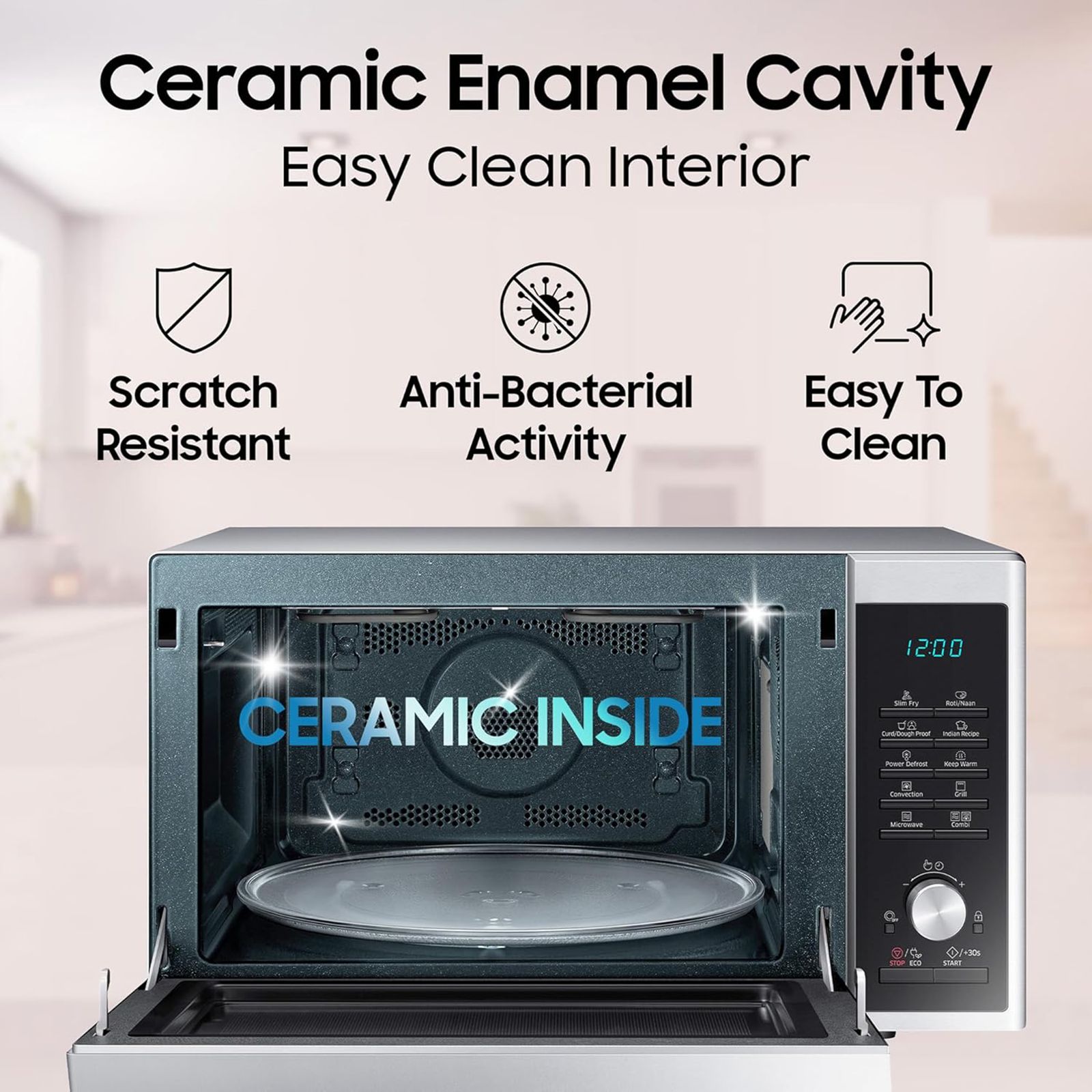SAMSUNG 32L Convection Microwave with SLIM FRY Technology (MC32A7035CT/TL, Transparent)_11