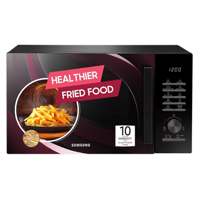 SAMSUNG 28L Convention Oven with SLIM FRY Technology (MC28A5145VR/TL, Black Rhythmic Twirl)