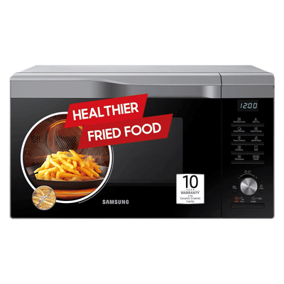 SAMSUNG 28L Convention Microwave with SLIM FRY Technology (MC28A6035QS/TL, Black)