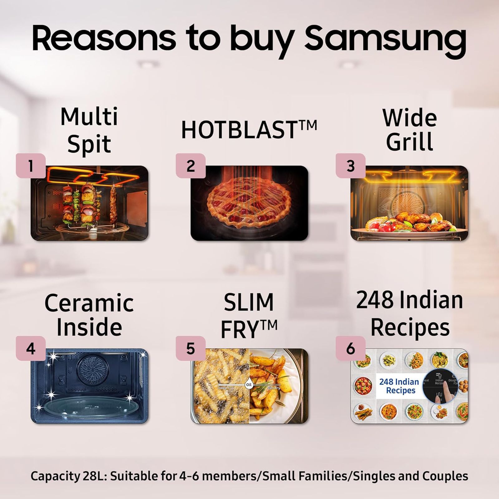 SAMSUNG 28L Convention Microwave with SLIM FRY Technology (MC28A6035QS/TL, Black)_11