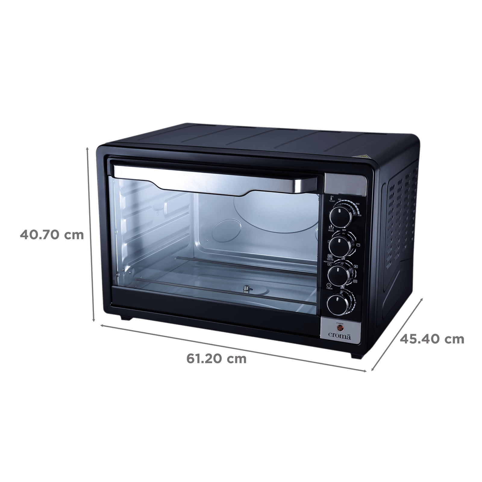 Croma 63L Oven Toaster Grill with 360 Degree Hot Air Circulation (Black)_2