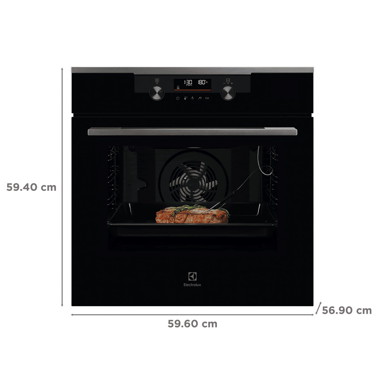 Electrolux 600 Series 72L 60cm Built-in Oven with 9 Functions (KODDP77H, Pure Black)_2