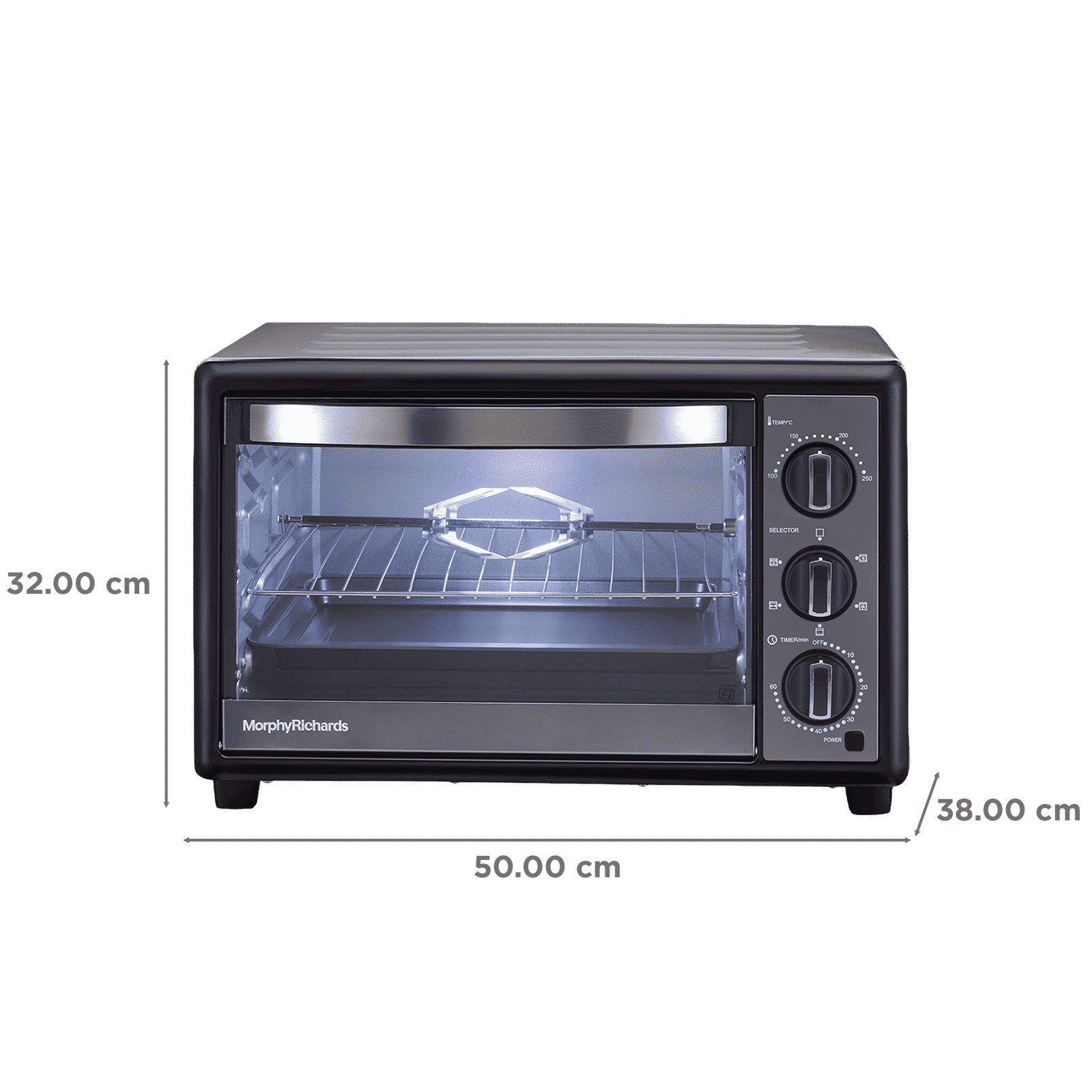 morphy richards 30 RC Manual Oven Toaster Grill with Motorised Rotisserie (Black)_2