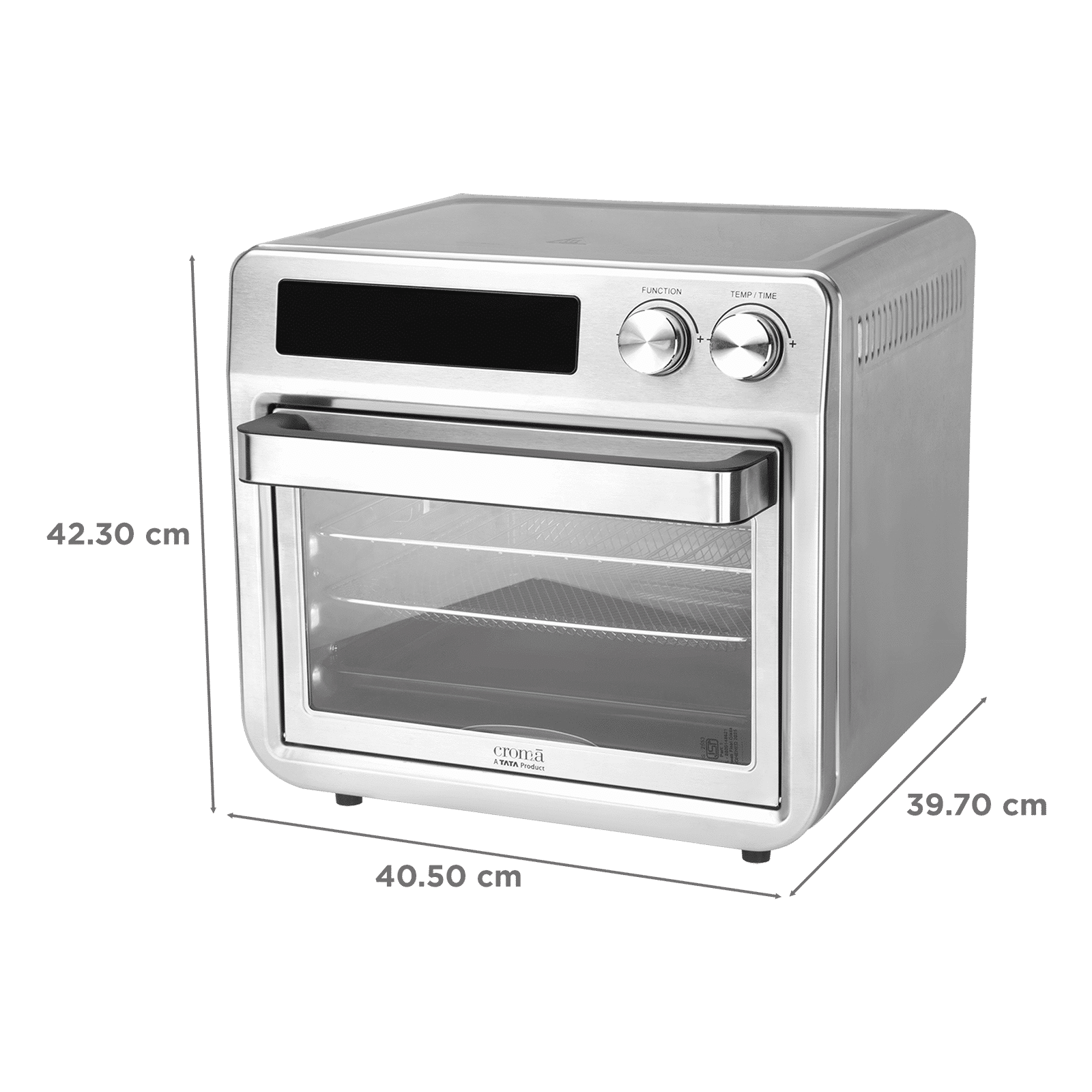 Croma AO6870 25L Air Fryer with 10 Preset Menus (CRSO25LOGA347570, Black)_2