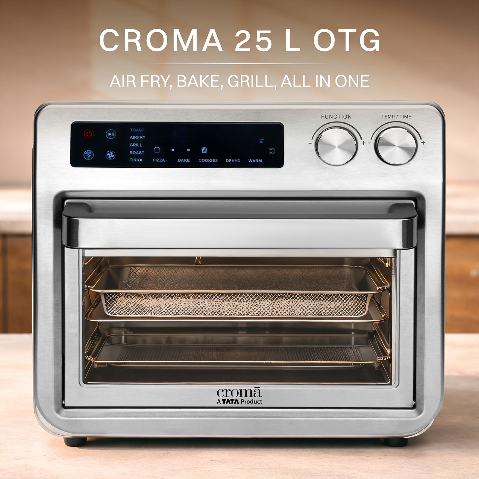 Croma AO6870 25L Air Fryer with 10 Preset Menus (CRSO25LOGA347570, Black)_4
