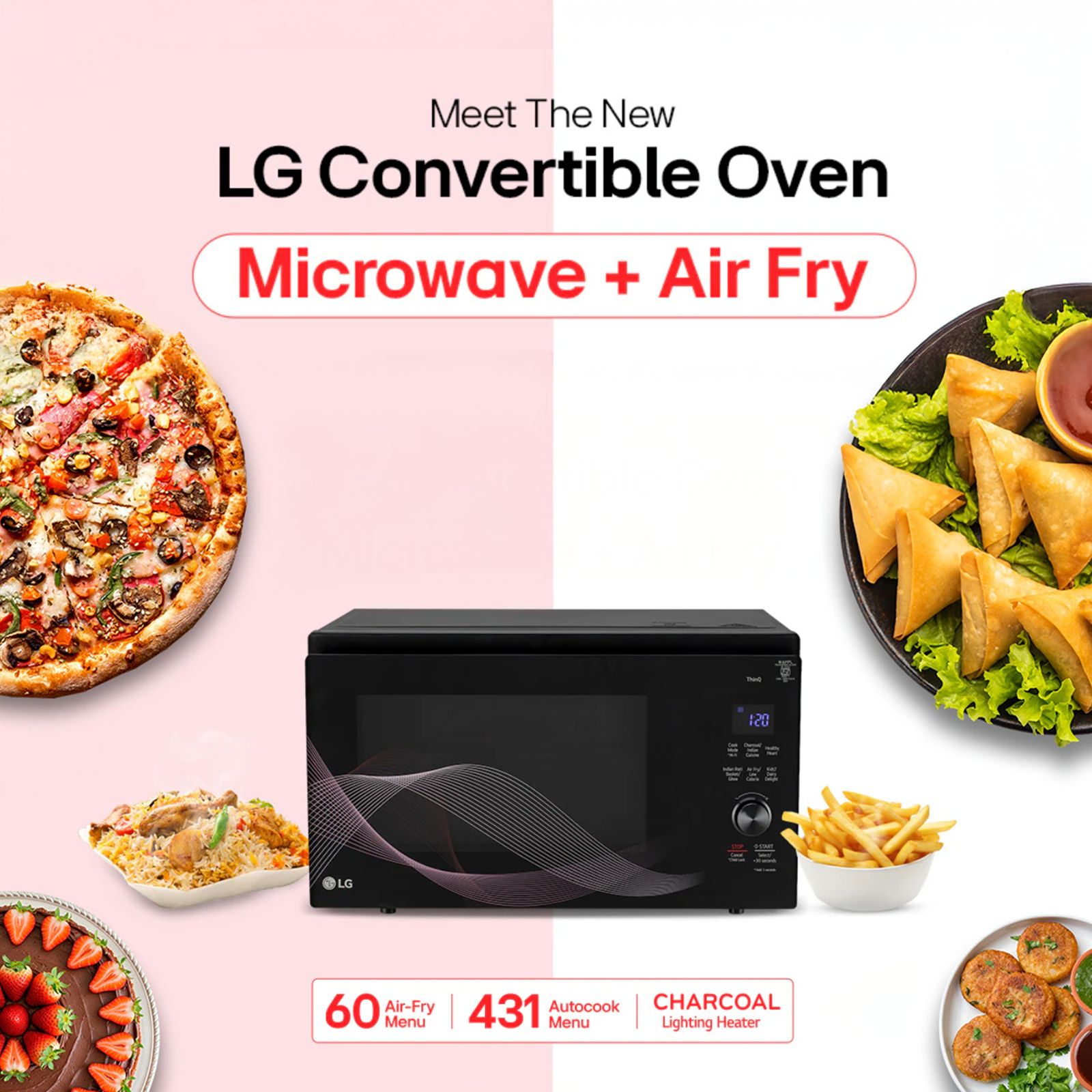 LG 32L Charcoal Convection Microwave Oven with Air Fry Technology (Black)_17