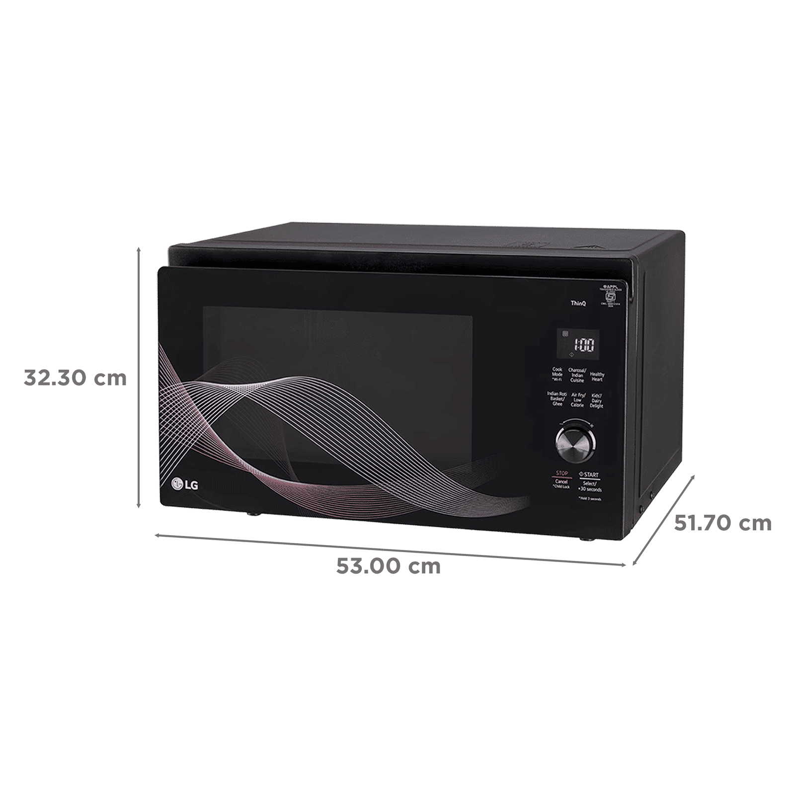 LG 32L Charcoal Convection Microwave Oven with Air Fry Technology (Black)_2