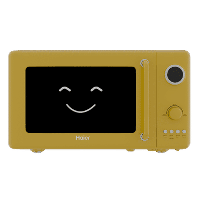 Haier Vogue 20L Solo Microwave Oven with 12 Autocook Menus (HIL20V1MYPD, Yellow)