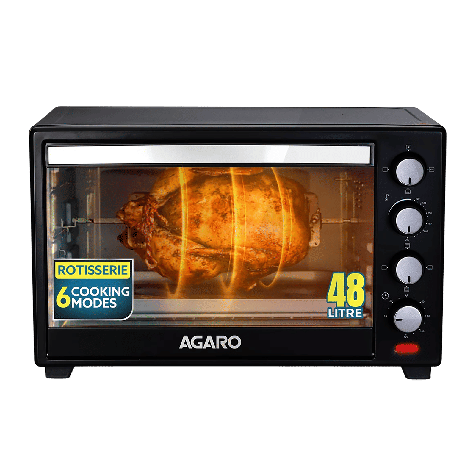 Agaro Marvel 48L Oven Toaster Grill with Motorised Rotisserie (Black) Agaro Marvel 48L Oven Toaster Grill with Motorised Rotisserie (Black)_1