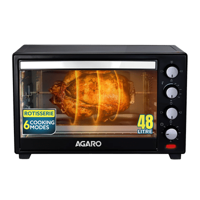 Agaro Marvel 48L Oven Toaster Grill with Motorised Rotisserie (Black)