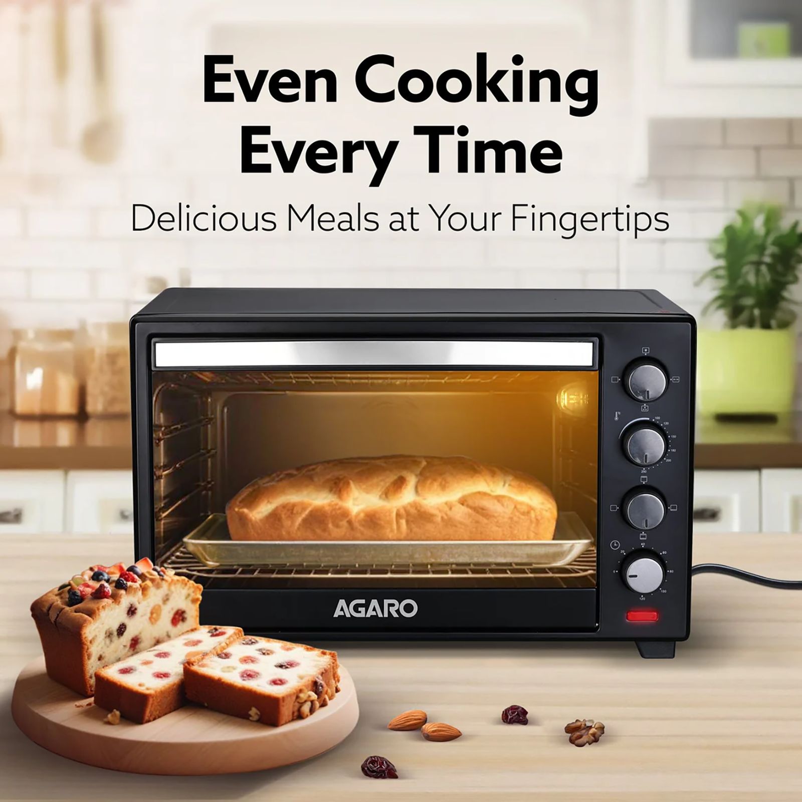 Agaro Marvel 48L Oven Toaster Grill with Motorised Rotisserie (Black) Agaro Marvel 48L Oven Toaster Grill with Motorised Rotisserie (Black)_5
