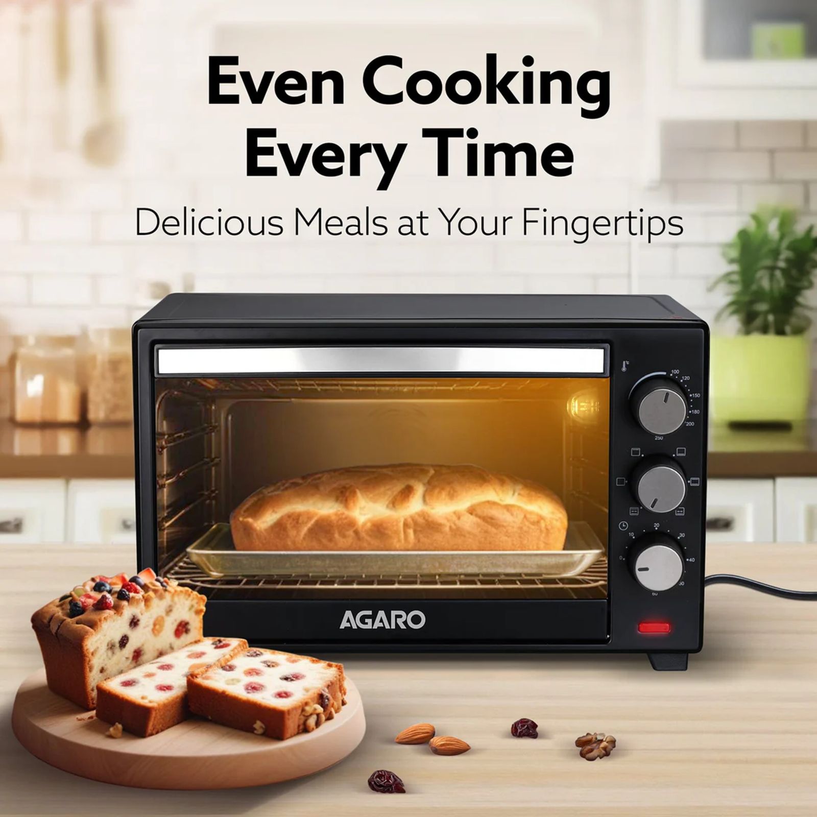 Agaro Marvel 25L Oven Toaster Grill with Motorised Rotisserie (Black) Agaro Marvel 25L Oven Toaster Grill with Motorised Rotisserie (Black)_5