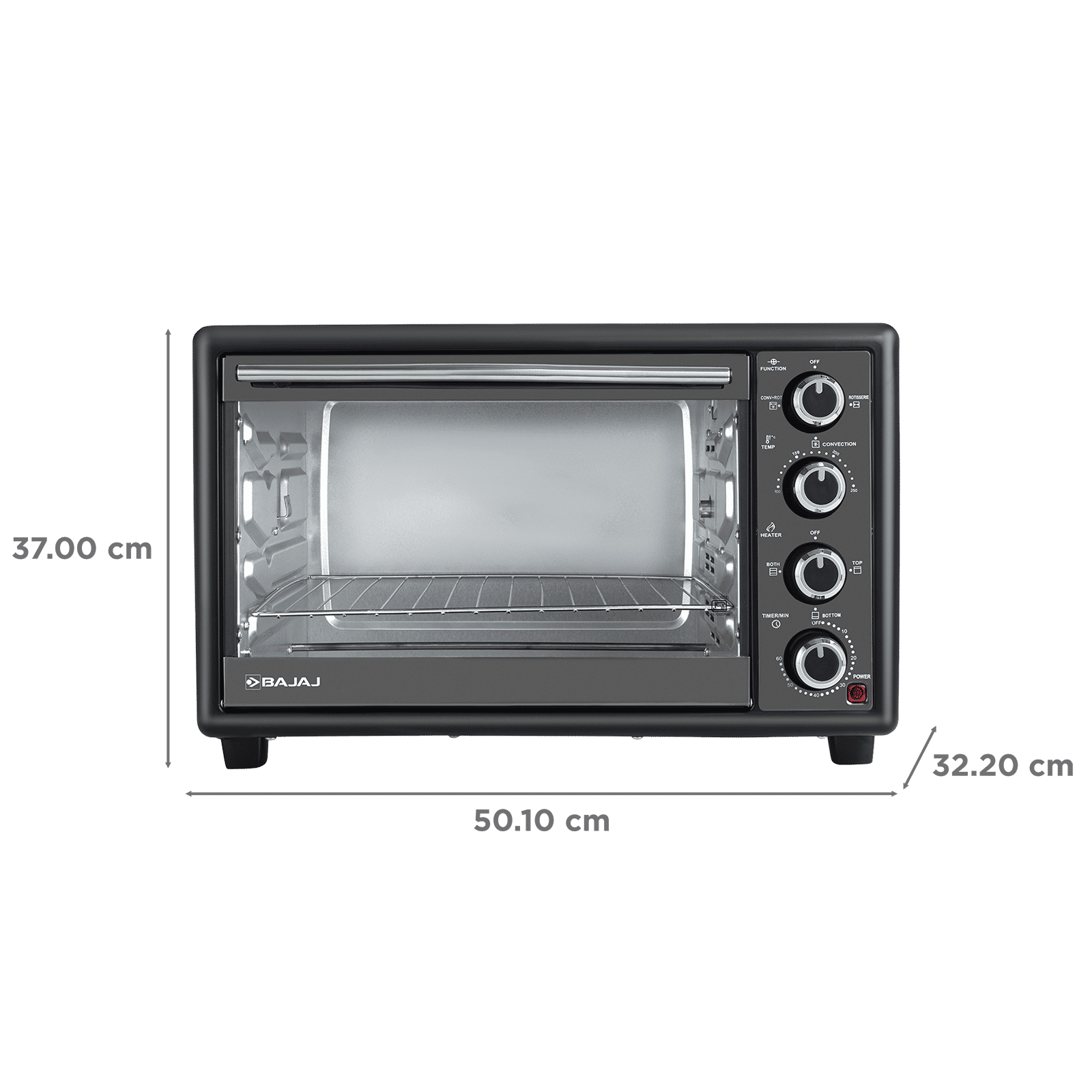 BAJAJ 3000 TM 30L Oven Toaster Grill with Motorized Rotisserie (Black) BAJAJ 3000 TM 30L Oven Toaster Grill with Motorized Rotisserie (Black)_2
