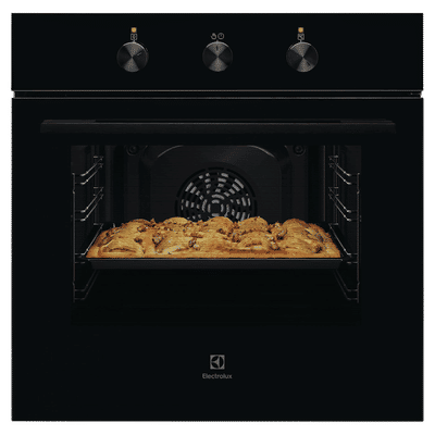 Electrolux Ultimate Taste 300 65L 60cm Built-in Oven with 3 Layer Glass Door (KOH2H00BK, Black)