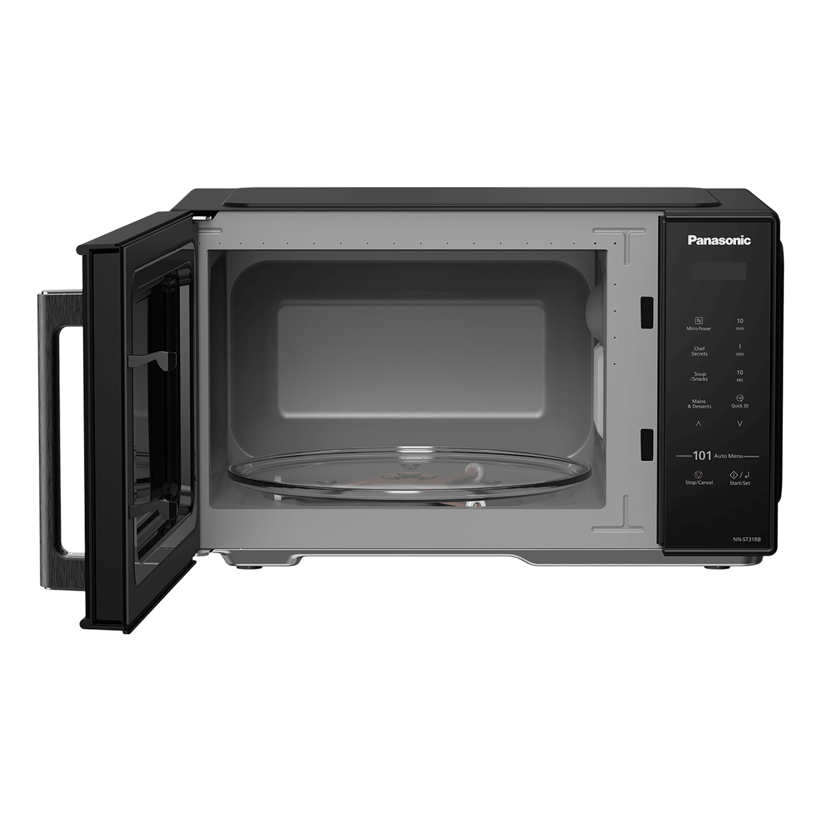 Panasonic 25L Solo Microwave with 101 Autocook Menus (NN-ST31RBFDG, Black)_2