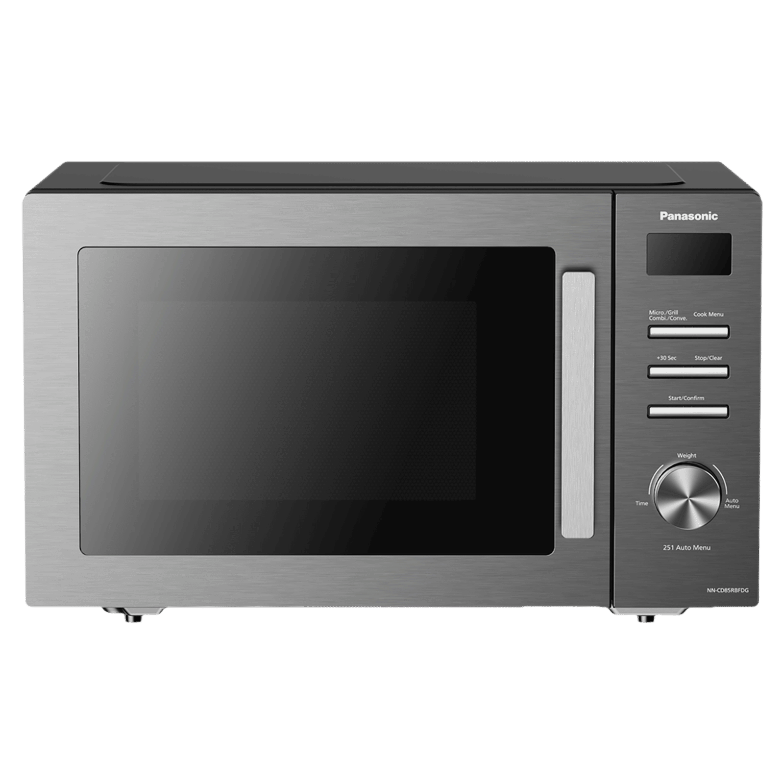 Panasonic 32L Convection Microwave with 251 Autocook Menus (NN-CD85RBFDG, Steel Grey)_1