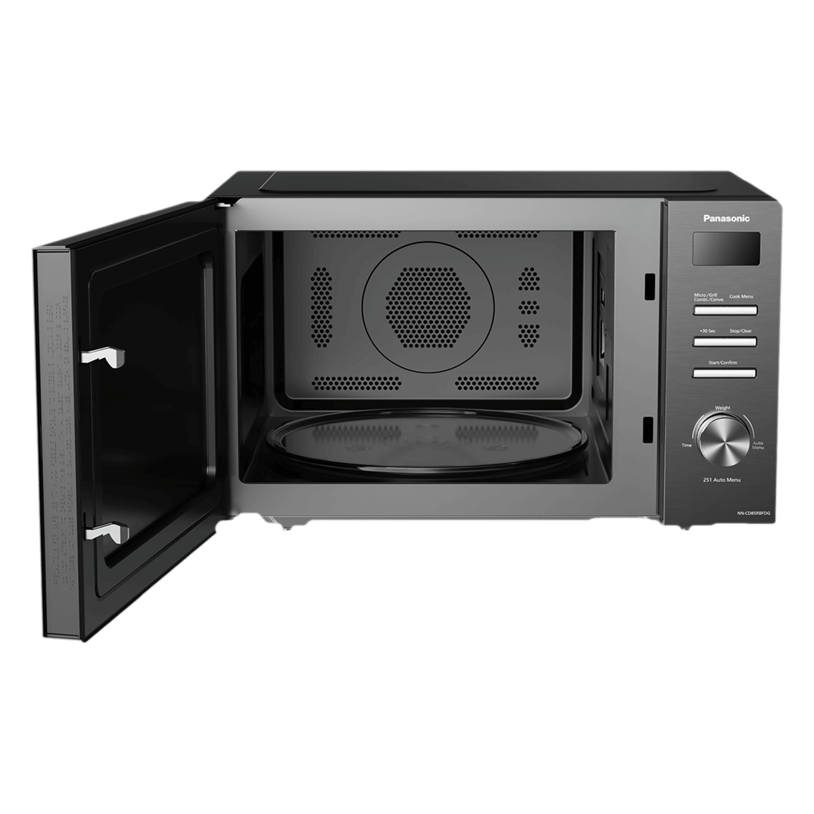 Panasonic 32L Convection Microwave with 251 Autocook Menus (NN-CD85RBFDG, Steel Grey)_2