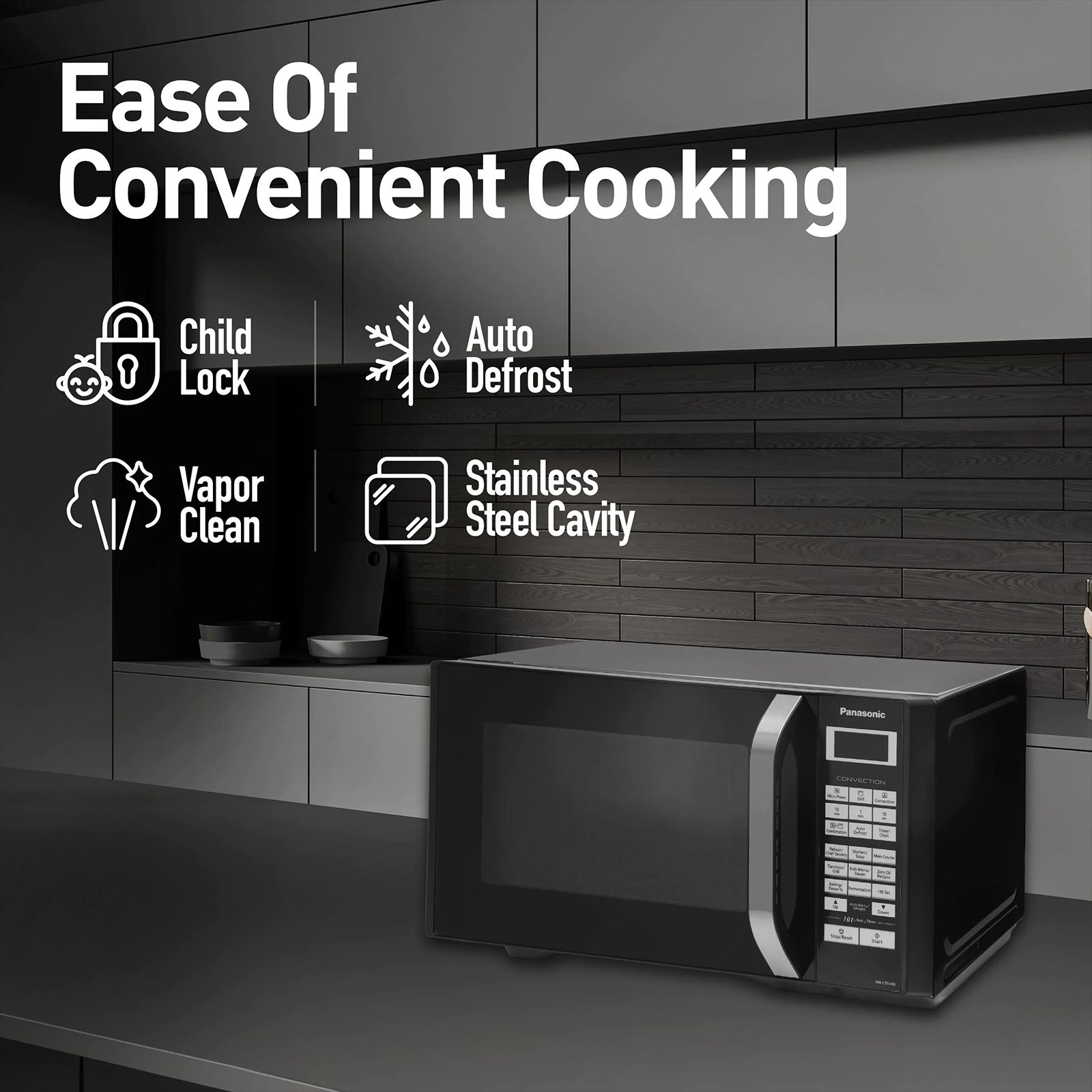 Panasonic 29L Convection Microwave with Dual Magic Grill (NN-CT614NBFG, Black)_5