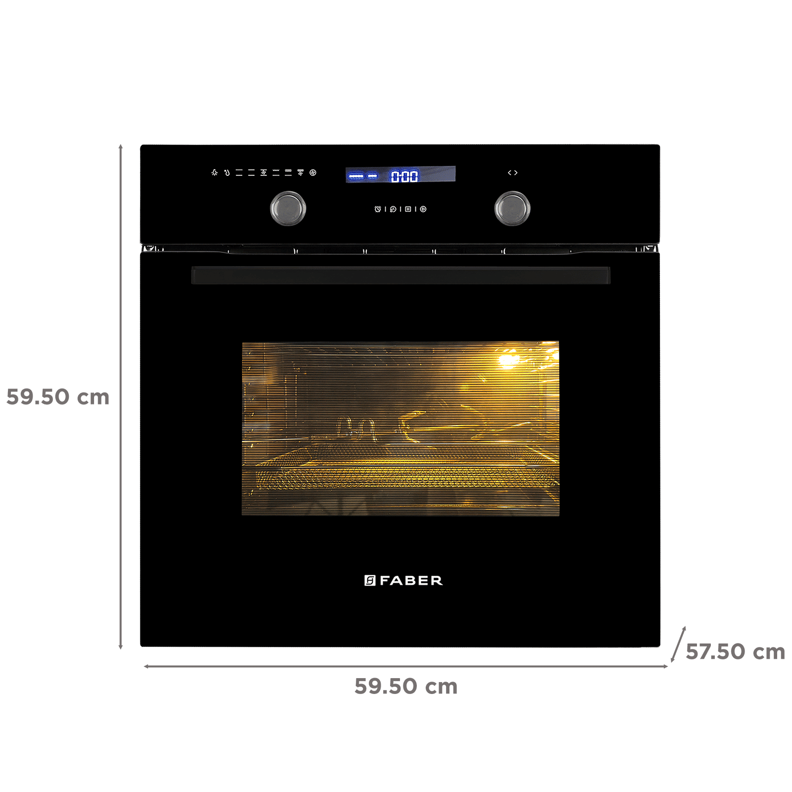 FABER FBIO 82L 11F AF BK 60 cm Built-in Oven with Metal Cavity (116.0728.466, Black) FABER FBIO 82L 11F AF BK 60 cm Built-in Oven with Metal Cavity (116.0728.466, Black)_2