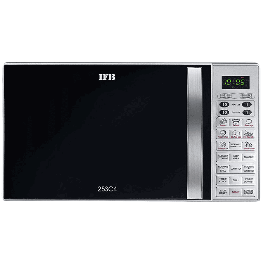 IFB 25SC4 25L Convection Microwave Oven with 26 Auto Menu (Metallic Silver)_1