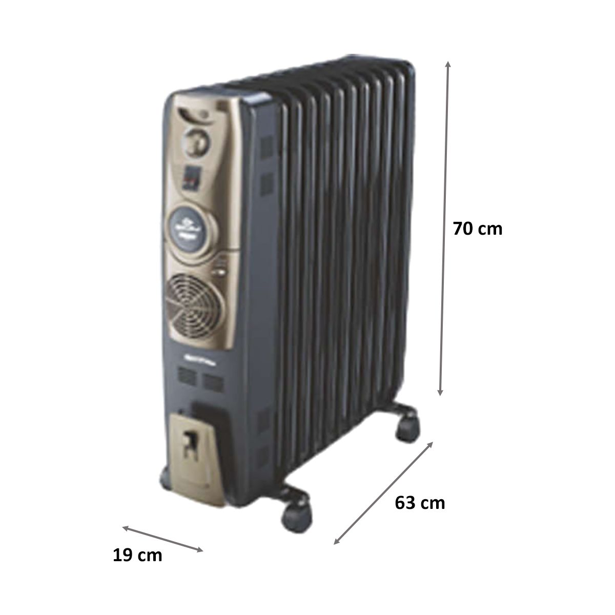 BAJAJ Majesty 2900 Watt Oil Filled Room Heater (RH 11F Plus, Black) BAJAJ Majesty 2900 Watt Oil Filled Room Heater (RH 11F Plus, Black)_2
