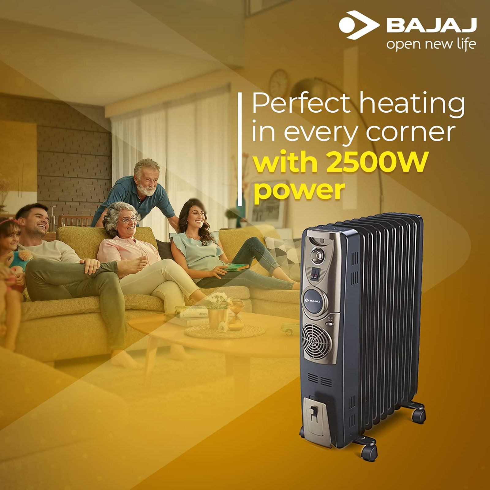 BAJAJ Majesty 2900 Watt Oil Filled Room Heater (RH 11F Plus, Black) BAJAJ Majesty 2900 Watt Oil Filled Room Heater (RH 11F Plus, Black)_4