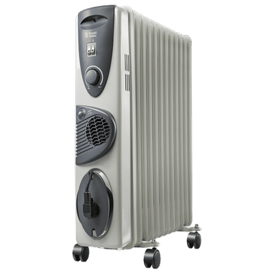 Russell Hobbs ROR12F 2900W Oil Filled Radiator Room Heater with 12 Fins (Anti Tilt Protection