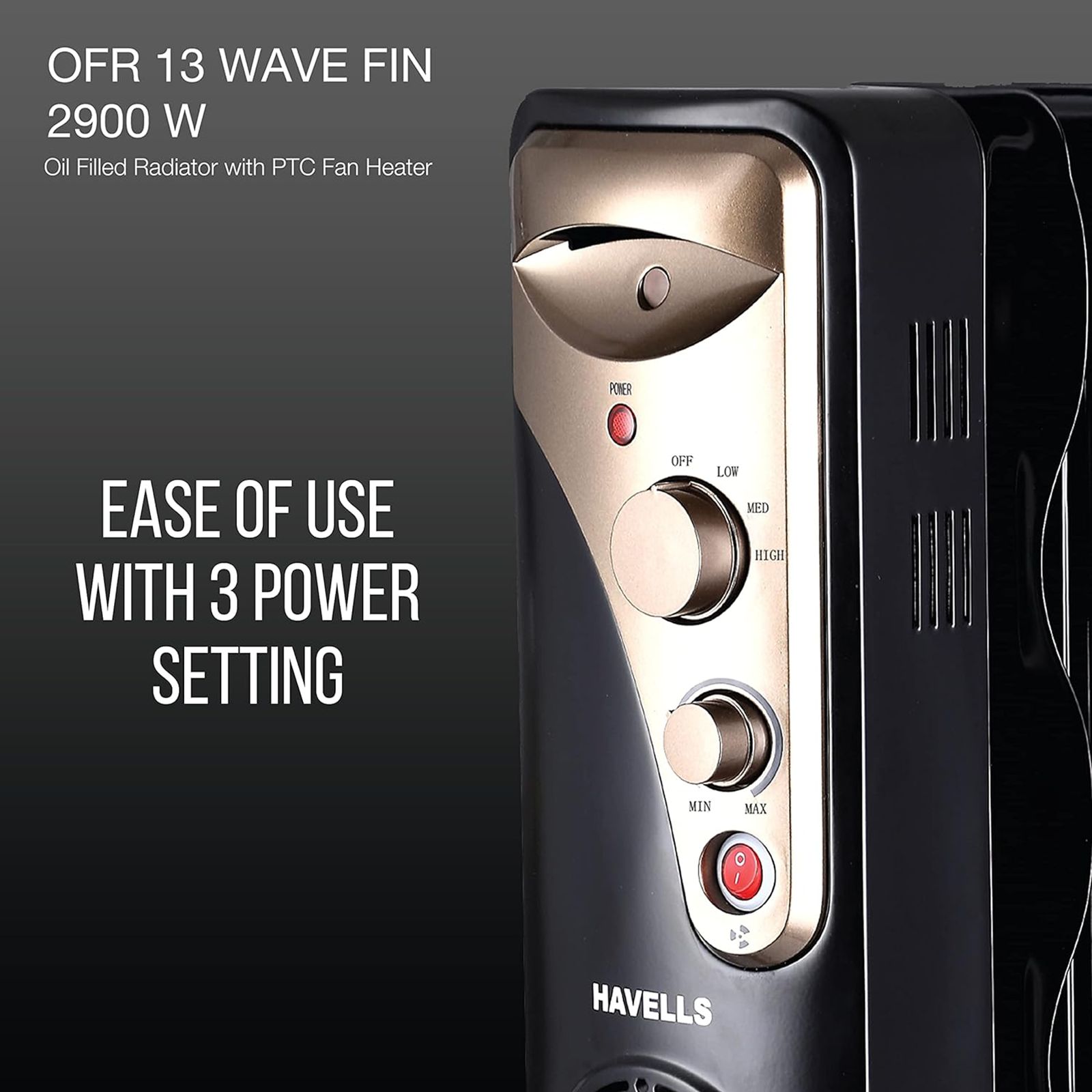 HAVELLS GHROFBHK290 2900W PTC Fan Oil Filled Radiator Room Heater with Multi Directional Heating (Safety Tilt Over Switch HAVELLS GHROFBHK290 2900W PTC Fan Oil Filled Radiator Room Heater with Multi Directional Heating (Safety Tilt Over Switch_7