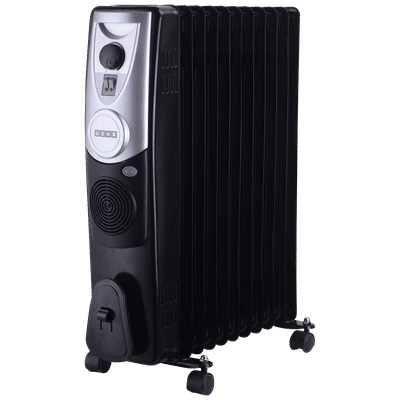 USHA 4211 F 2500W PTC Oil Filled Radiator Room Heater with IP23 Protection (Adjustable Thermostat
