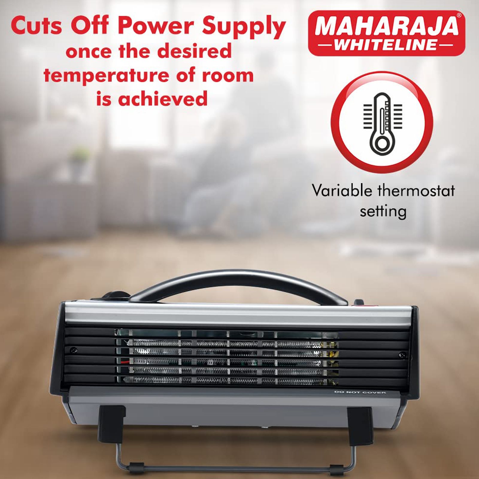 MAHARAJA WHITELINE Flare 2000 Watts Heat Convector Halogen Room Heater (2 Fan Speed Settings, 5200000537, Black) MAHARAJA WHITELINE Flare 2000 Watts Heat Convector Halogen Room Heater (2 Fan Speed Settings, 5200000537, Black)_6