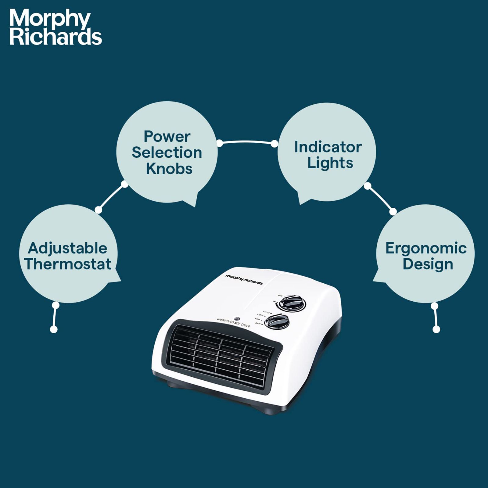 morphy richards Orbit 2000W PTC Room Heater with Adjustable Thermostat (Noiseless Operation_5