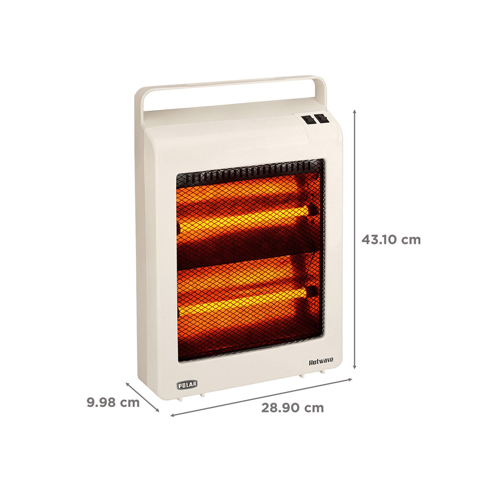 POLAR Hotwave 800W Quartz Room Heater with Rust Free Stainless Steel Reflector (Safety Mesh Grille POLAR Hotwave 800W Quartz Room Heater with Rust Free Stainless Steel Reflector (Safety Mesh Grille_2